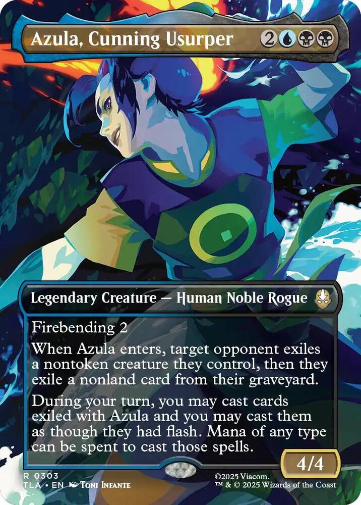 Azula, Cunning Usurper (Borderless) - 303: Avatar: The Last Airbender