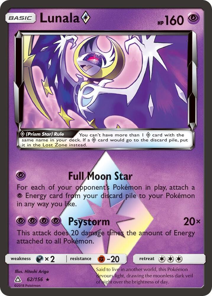 Lunala Prism Star - 62/156: SM - Ultra Prism