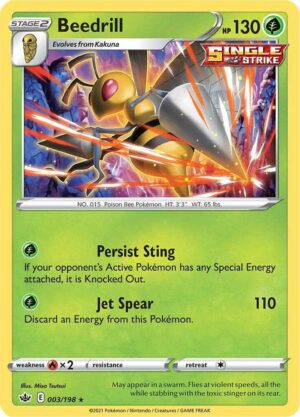 Beedrill - 003/198: SWSH06: Chilling Reign