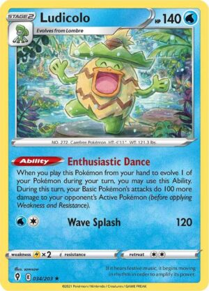 Ludicolo - 034/203: SWSH07: Evolving Skies