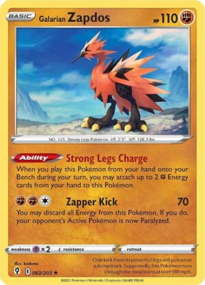 Galarian Zapdos - 082/203: SWSH07: Evolving Skies