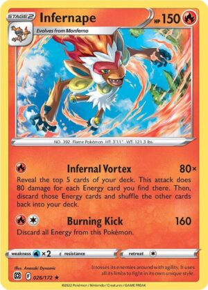 Infernape - 026/172: SWSH09: Brilliant Stars