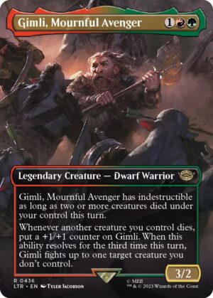 Gimli, Mournful Avenger (Borderless) - 436: Universes Beyond: The Lord of the Rings: Tales of Middle-earth