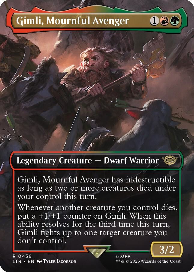 Gimli, Mournful Avenger (Borderless) - 436: Universes Beyond: The Lord of the Rings: Tales of Middle-earth