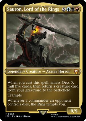 Sauron, Lord of the Rings (Display Commander) - Thick Stock - 84: Commander: The Lord of the Rings: Tales of Middle-earth