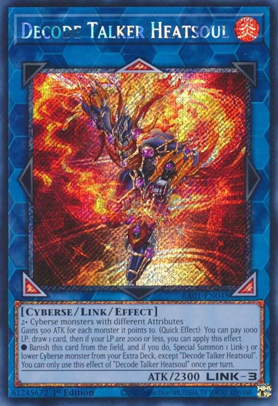 Decode Talker Heatsoul (Platinum Secret Rare) - RA01-EN048: 25th Anniversary Rarity Collection