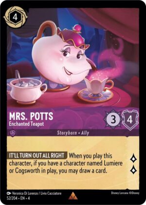 Mrs. Potts - Enchanted Teapot - 52/204: Ursula's Return