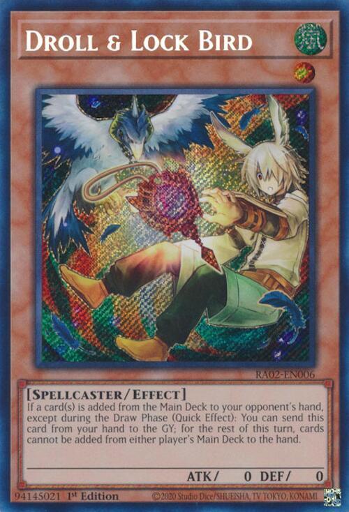 Droll & Lock Bird (Alternate Art) (Secret Rare) - RA02-EN006: 25th Anniversary Rarity Collection II