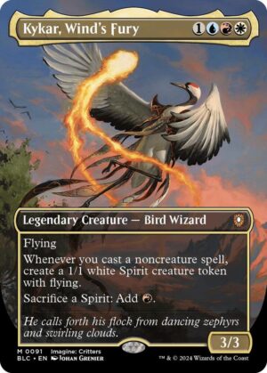 Kykar, Wind's Fury (Borderless) - 91: Commander: Bloomburrow