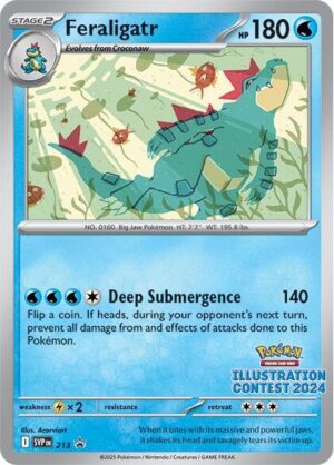 Feraligatr - 213 (Illustration Contest 2024) - 213: SV: Scarlet & Violet Promo Cards