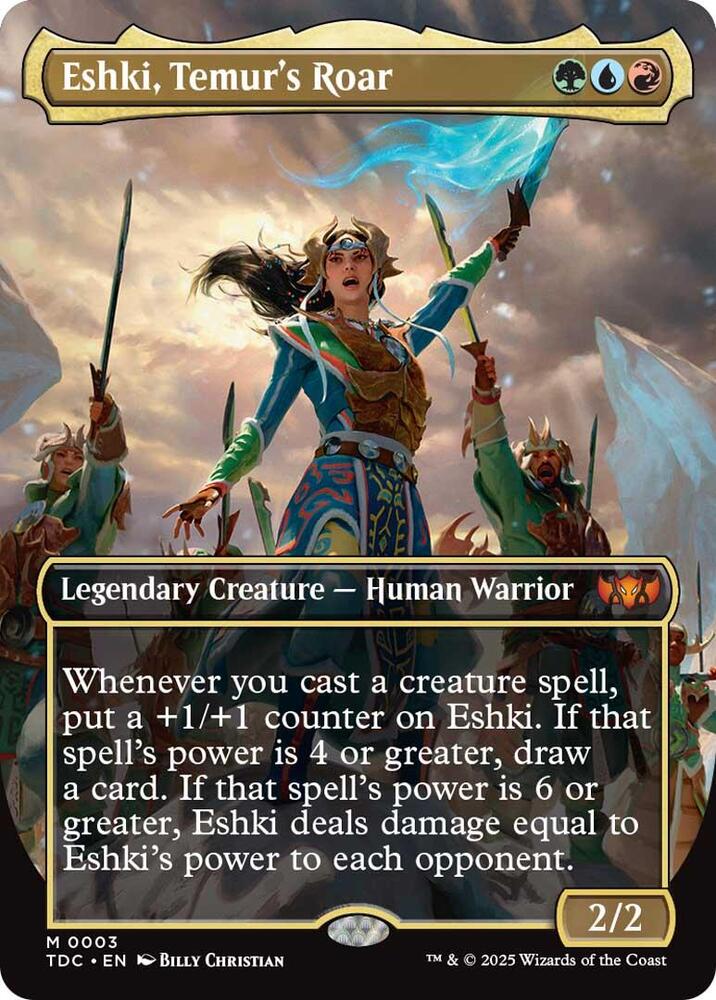 Eshki, Temur's Roar (Borderless) - 3: Commander: Tarkir: Dragonstorm