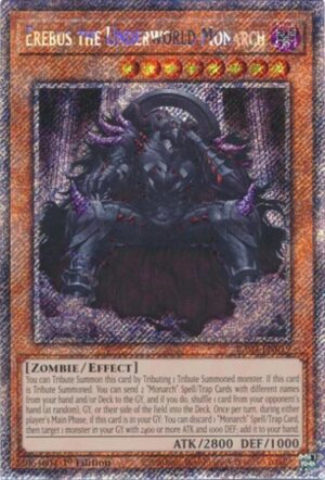 Erebus the Underworld Monarch (Platinum Secret Rare) - RA04-EN019: Quarter Century Stampede