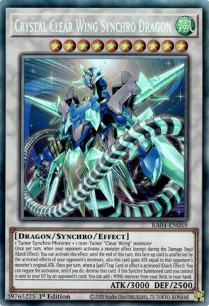 Crystal Clear Wing Synchro Dragon (PCR) - RA04-EN059: Quarter Century Stampede