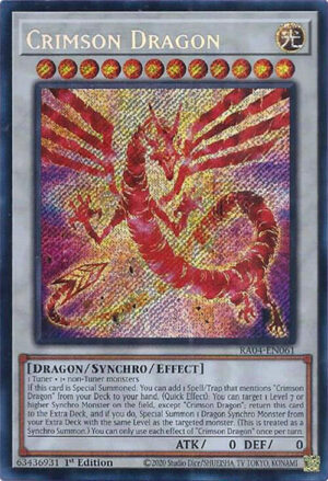 Crimson Dragon (Secret Rare) - RA04-EN061: Quarter Century Stampede