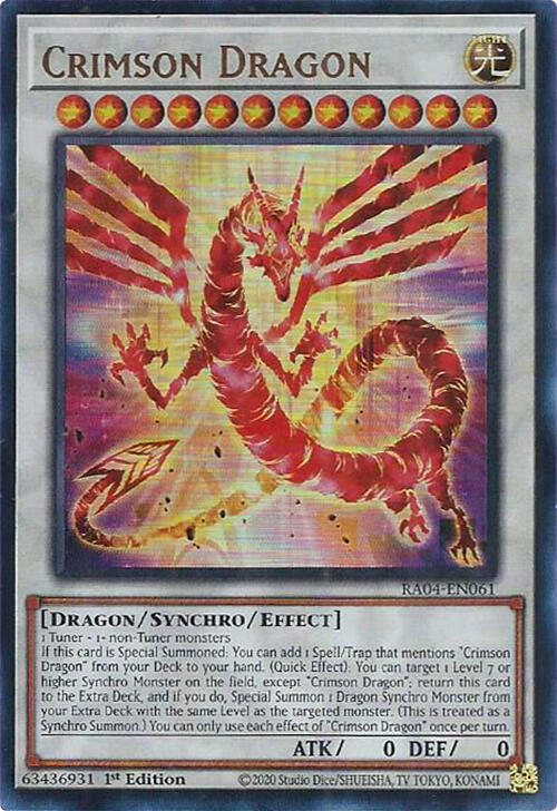 Crimson Dragon (UR) - RA04-EN061: Quarter Century Stampede