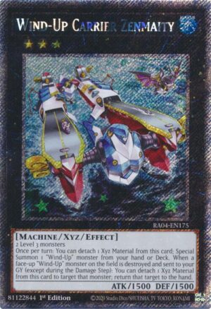 Wind-Up Carrier Zenmaity (Platinum Secret Rare) - RA04-EN175: Quarter Century Stampede