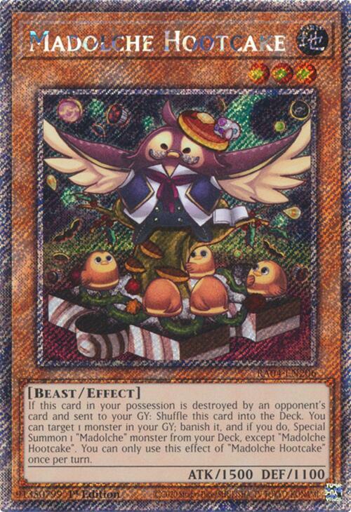 Madolche Hootcake (Platinum Secret Rare) - RA04-EN206: Quarter Century Stampede