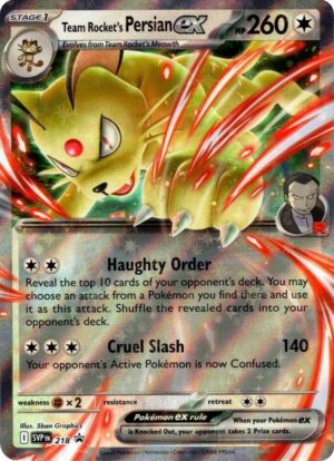 Team Rocket's Persian ex - 218 - 218: SV: Scarlet & Violet Promo Cards