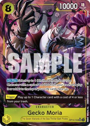 Gecko Moria - OP14-104 (Alternate Art) - OP14-104: The Azure Sea's Seven