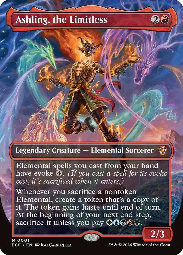 Ashling, the Limitless (Borderless) - 1: Commander: Lorwyn Eclipsed