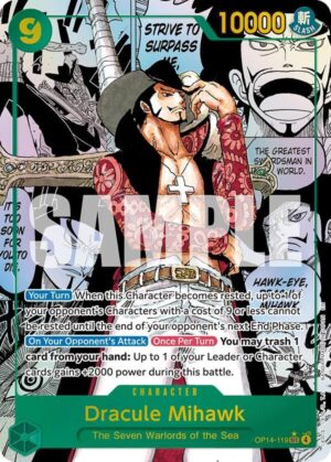 Dracule Mihawk (Manga) - OP14-119: The Azure Sea's Seven