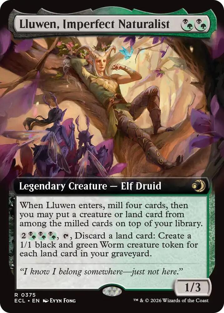 Lluwen, Imperfect Naturalist (Extended Art) - 375: Lorwyn Eclipsed