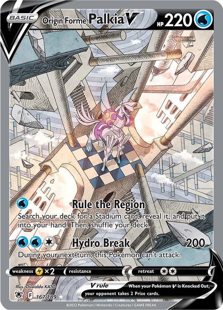 Origin Forme Palkia V (Alternate Full Art) - 167/189: SWSH10: Astral Radiance