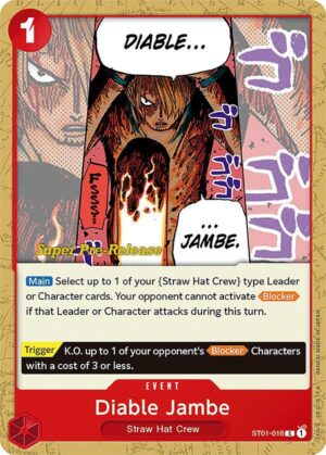 Diable Jambe - ST01-016: Super Pre-Release Starter Deck 1: Straw Hat Crew