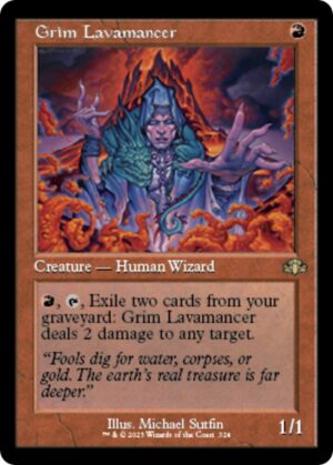 Grim Lavamancer (Retro Frame) - 324: Dominaria Remastered