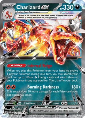 Charizard ex - 125/197 - 125/197: SV03: Obsidian Flames