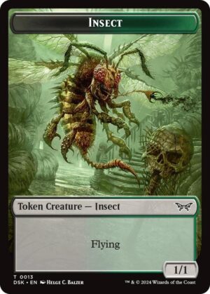 Insect (0013) // Manifest Double-Sided Token - 13 // 18: Duskmourn: House of Horror