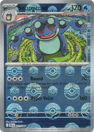 Seismitoad (Poke Ball Pattern) - 021/086: SV: Black Bolt