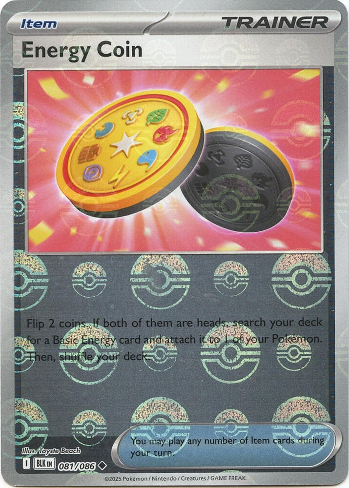 Energy Coin (Poke Ball Pattern) - 081/086: SV: Black Bolt