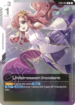 Unforeseen Incident (Store Tournament Participant Pack 01) - ST01-014: Gundam Promotional Cards
