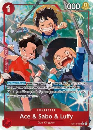 Ace & Sabo & Luffy (Alternate Art) - OP13-007: Carrying On His Will