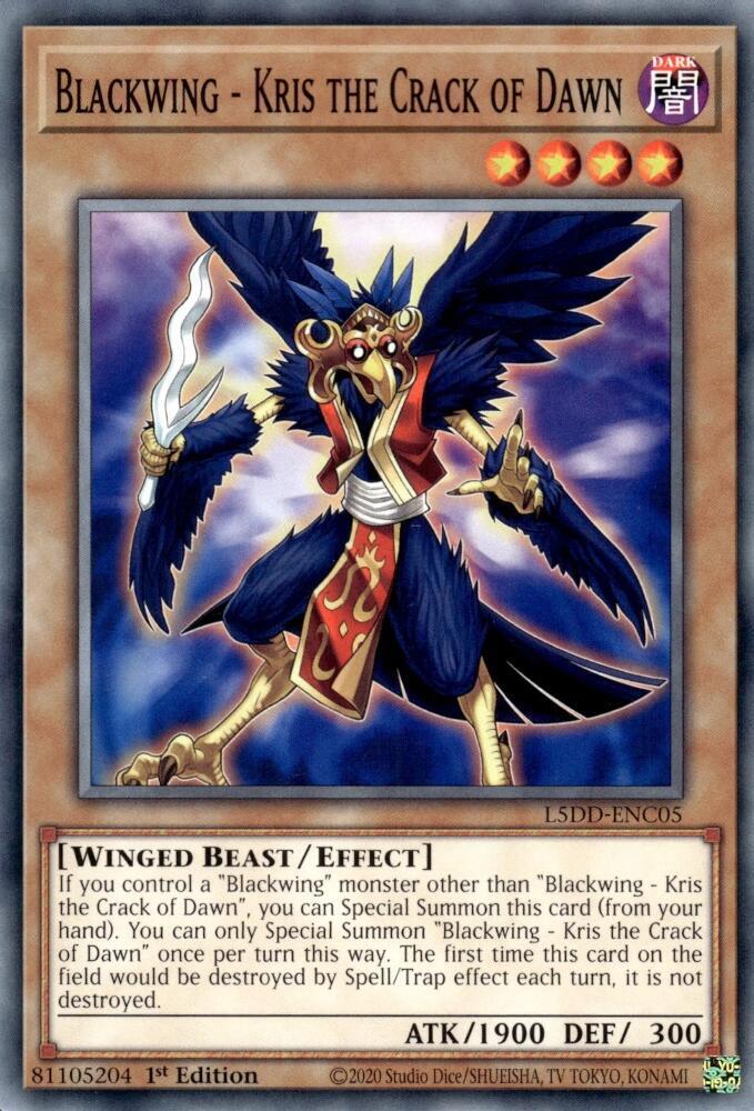 Blackwing - Kris the Crack of Dawn - L5DD-ENC05: Legendary 5D's Decks