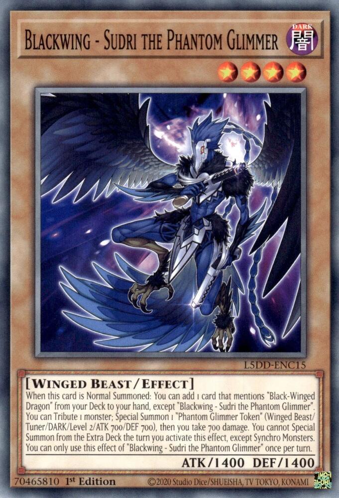 Blackwing - Sudri the Phantom Glimmer - L5DD-ENC15: Legendary 5D's Decks