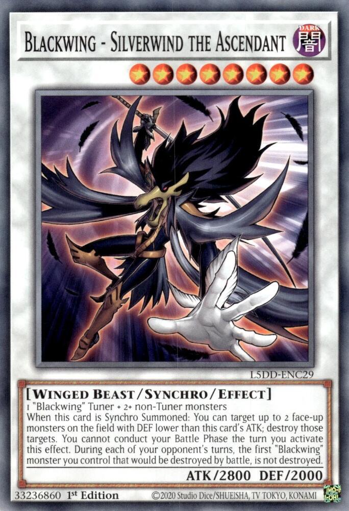 Blackwing - Silverwind the Ascendant - L5DD-ENC29: Legendary 5D's Decks