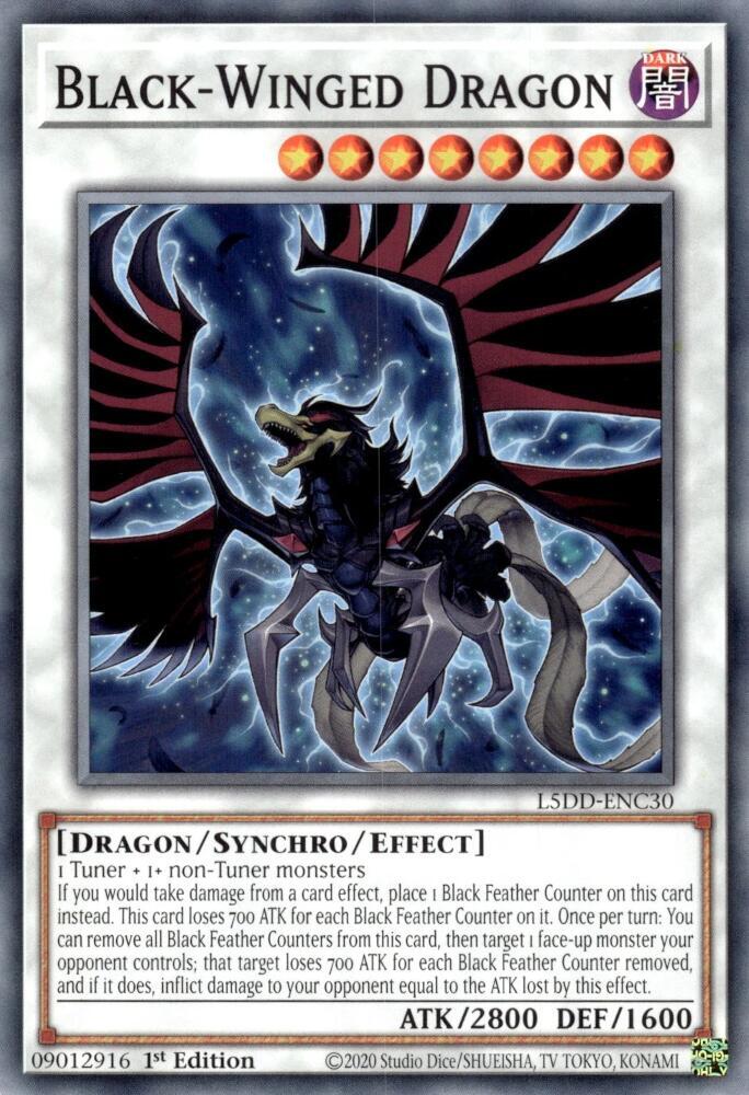 Black-Winged Dragon (L5DD-ENC30) - L5DD-ENC30: Legendary 5D's Decks