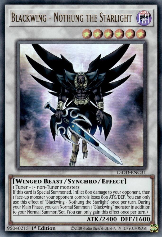 Blackwing - Nothung the Starlight - L5DD-ENC31: Legendary 5D's Decks