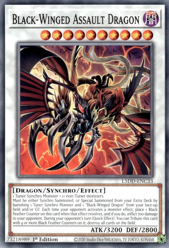 Black-Winged Assault Dragon - L5DD-ENC33: Legendary 5D's Decks