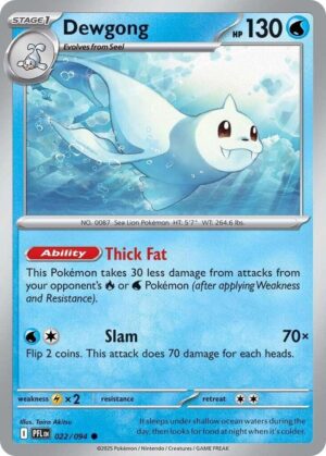 Dewgong - 022/094 - 022/094: ME02: Phantasmal Flames