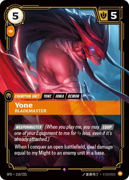 Yone - Blademaster - 116/221: Spiritforged