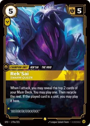 Rek'Sai - Swarm Queen (Alternate Art) - 170a/221: Spiritforged