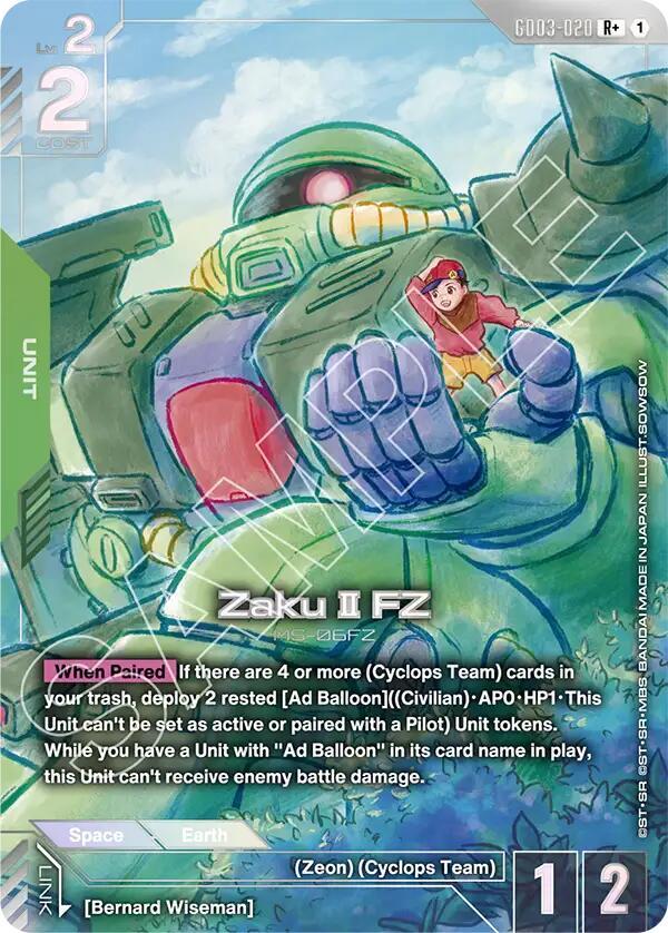 Zaku II FZ (R+) - GD03-020: Steel Requiem