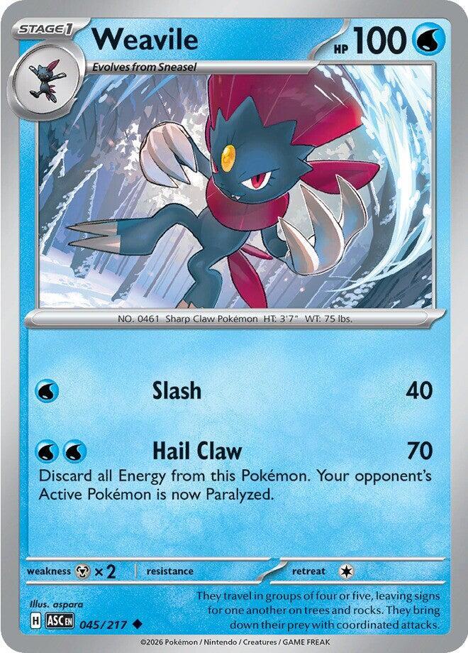 Weavile - 045/217 - 045/217: ME: Ascended Heroes