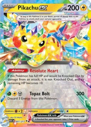 Pikachu ex - 057/217 - 057/217: ME: Ascended Heroes