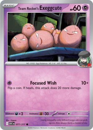 Team Rocket's  exeggcute - 077/217: ME: Ascended Heroes