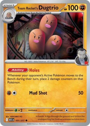 Team Rocket's Dugtrio - 101/217 - 101/217: ME: Ascended Heroes