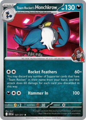 Team Rocket's Honchkrow - 127/217: ME: Ascended Heroes